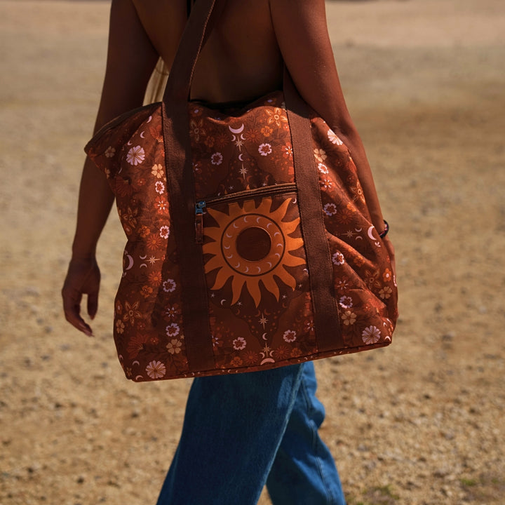 Boho Sun Brown Beach Bag