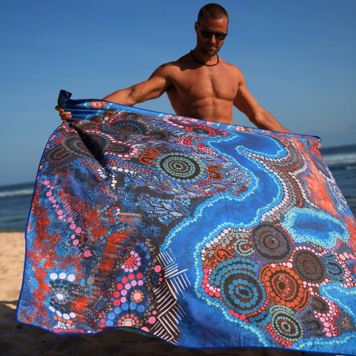 XL Bunjil Over Wurundjeri- Sand Free Beach Towel