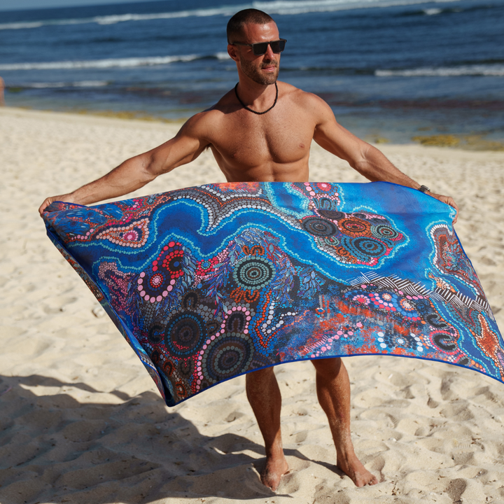 Indigenous pattern beach towel