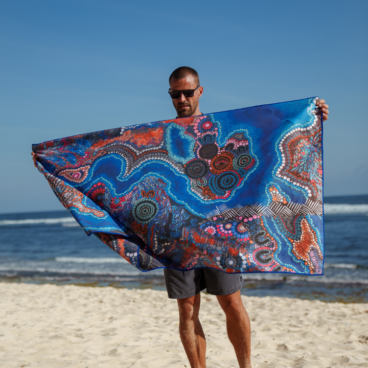 Indigenous pattern beach towel