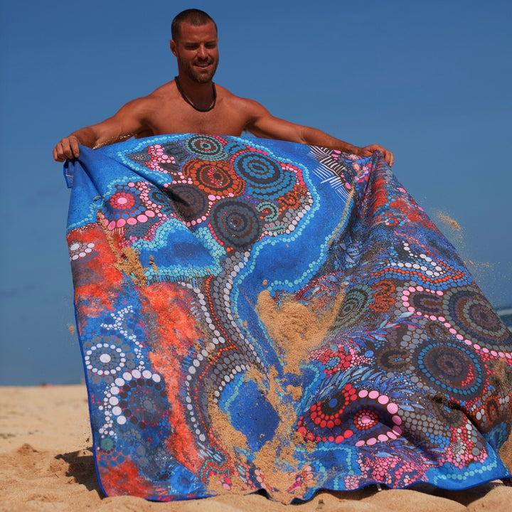 XL Bunjil Over Wurundjeri- Sand Free Beach Towel